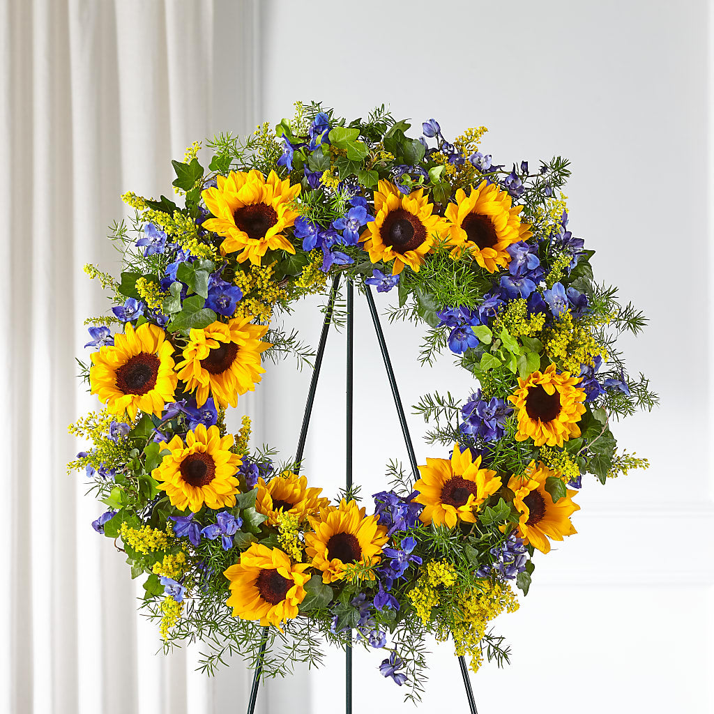 Bright Rays Wreath – Floral Designs Atlanta Llc, Atlanta GA