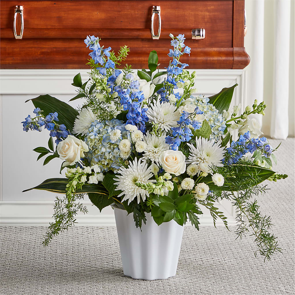 Everlasting Memories Floor Basket – Floral Designs Atlanta Llc, Atlanta GA