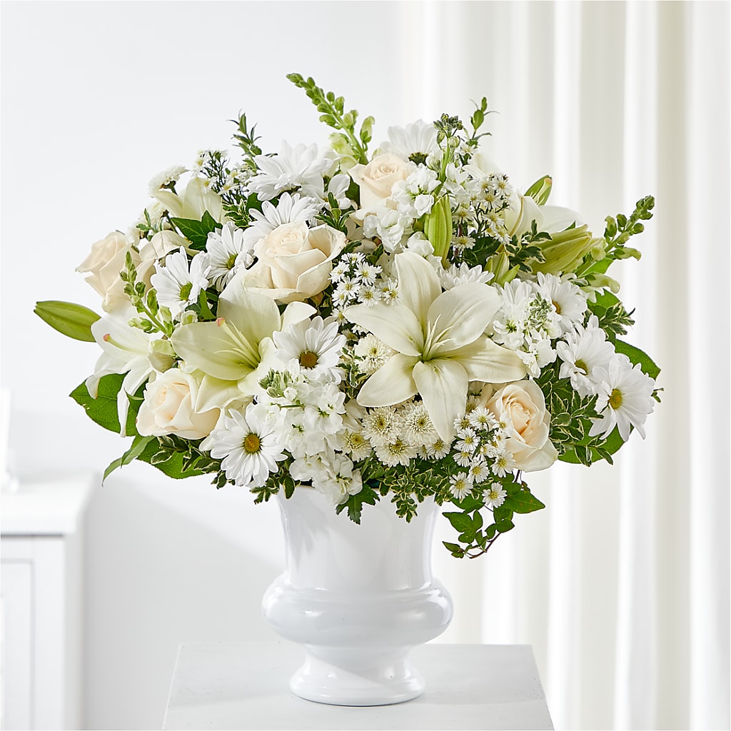 Uplifting Urn Arrangement – Floral Designs Atlanta Llc, Atlanta GA