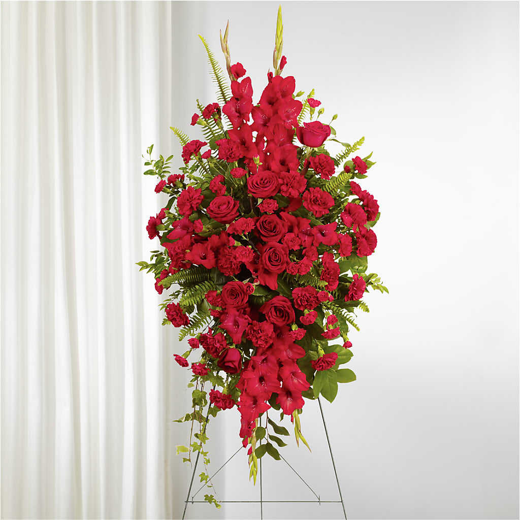 From the Heart Standing Spray – Floral Designs Atlanta Llc, Atlanta GA