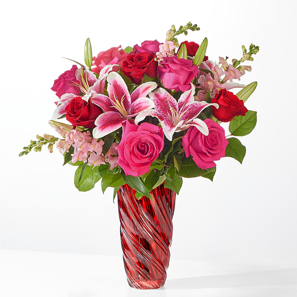 Always You Bouquet with Luxe Swirl Vase – Floral Designs Atlanta Llc, Atlanta GA
