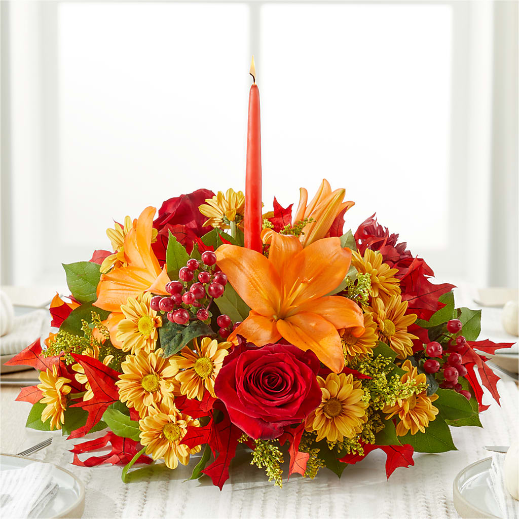 Autumn's Embrace Centerpiece – Floral Designs Atlanta Llc, Atlanta GA