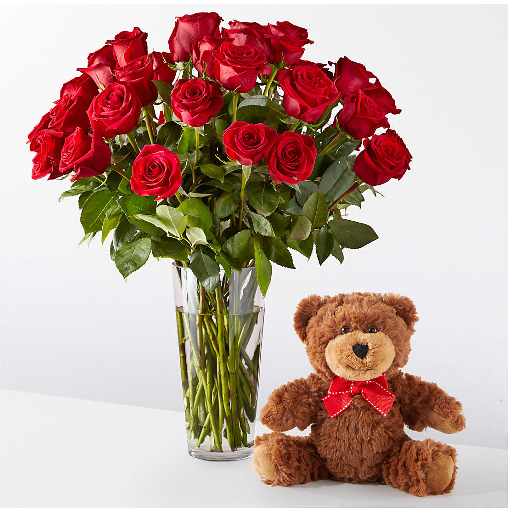 Ramos de Rosas Rojas de Tallo Largo Románticos