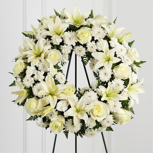 Treasured Tribute Wreath –  Floral Designs Atlanta Llc, Atlanta GA