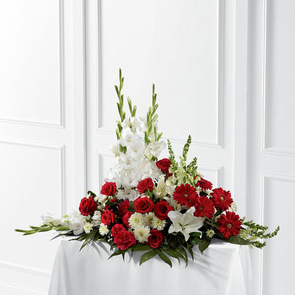 Crimson & White Arrangement –  Floral Designs Atlanta Llc, Atlanta GA
