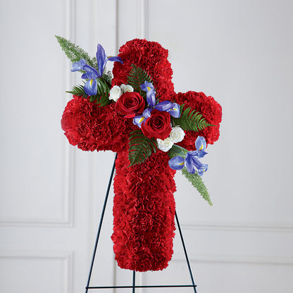 Faithful Hero Floral Cross –  Floral Designs Atlanta Llc, Atlanta GA