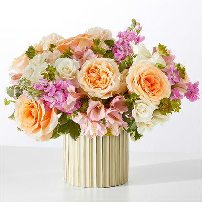 Bouquet Paradis avec Vase Ivoire