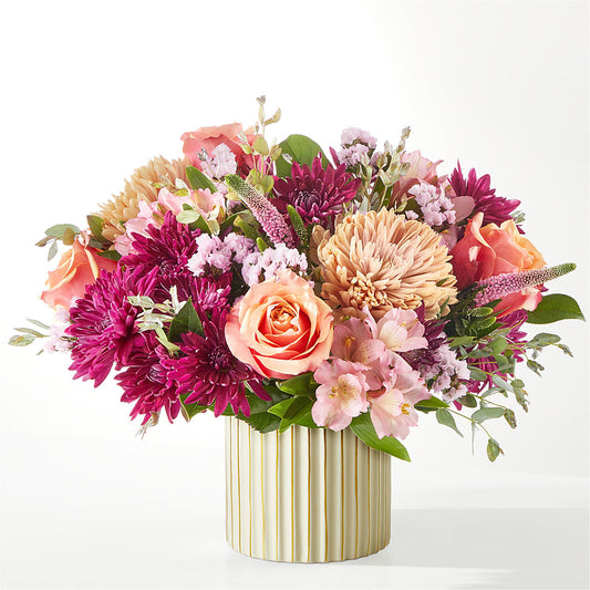 Berry Cobbler Bouquet with Ivory Vase –  Floral Designs Atlanta Llc, Atlanta GA