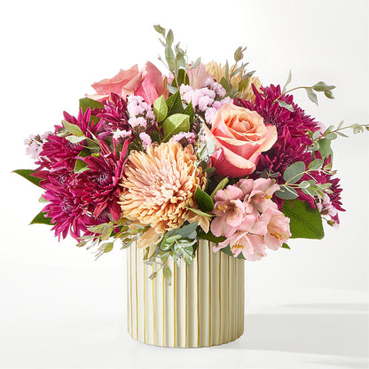 Berry Cobbler Bouquet with Ivory Vase –  Floral Designs Atlanta Llc, Atlanta GA
