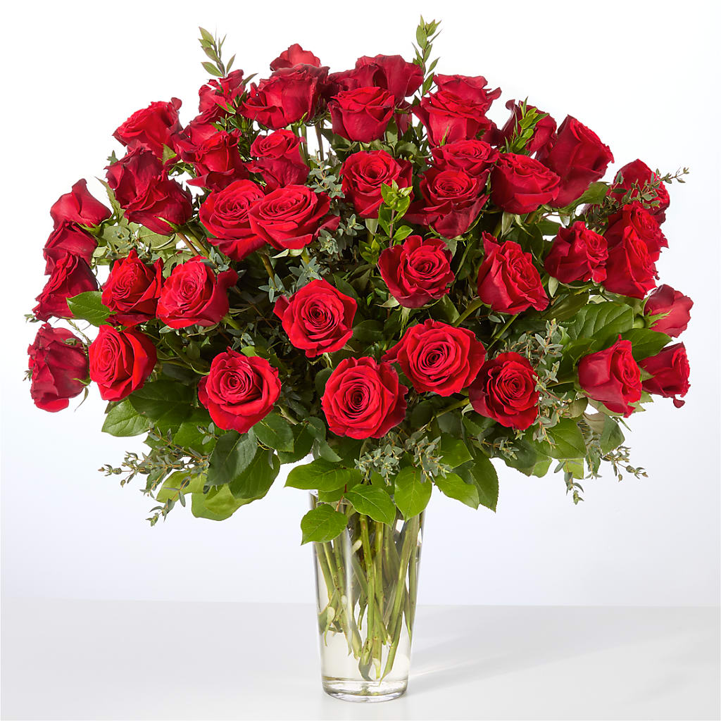 Forever Yours Fifty Stem Red Rose Bouquet –  Floral Designs Atlanta Llc, Atlanta GA