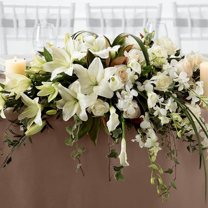 White Linen Arrangement –  Floral Designs Atlanta Llc, Atlanta GA